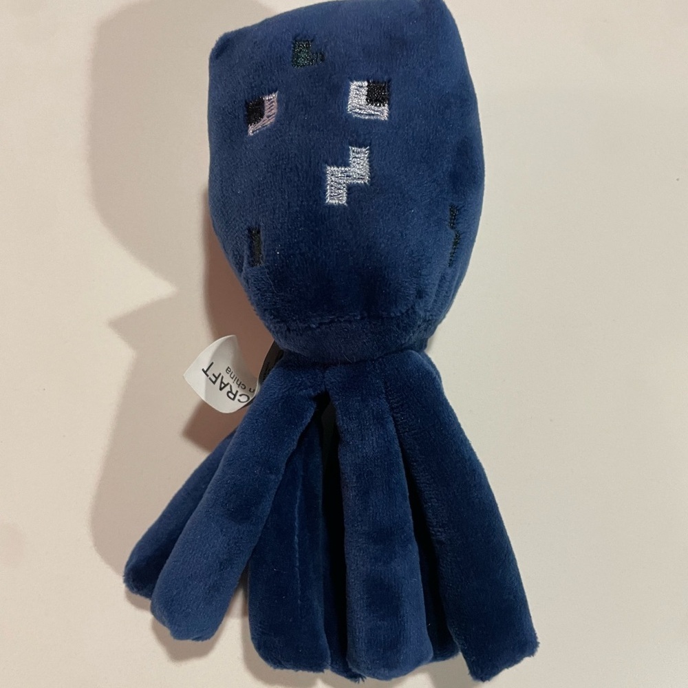Minecraft blue Overworld Squid 6" Plush